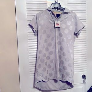 Puma VASHTIE SOCCER JERSEY SHORT SLEEVE HI-LOW DRESS LIGHT GREY